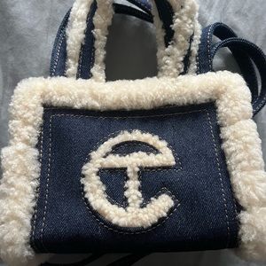 *Denim Telfar x UGG small shopper bag*